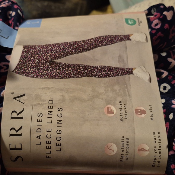 Serra Ladies Fleece Lined Patterned Leggings - Picture 2 of 9